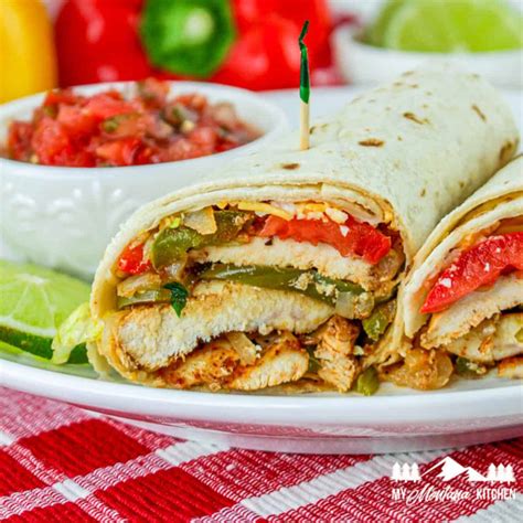 Chicken Fajita Wraps Recipe Easiest Chicken Fajitas My Montana Kitchen