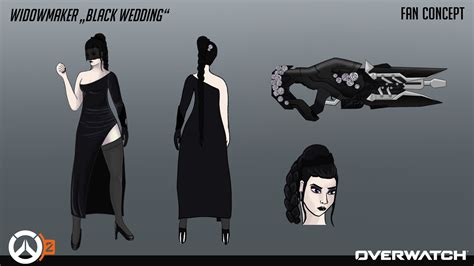 Artstation Overwatch 2 Fan Art Widowmaker Black Wedding Skin Concept Art