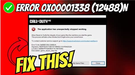 How To Fix Error Code 0x00001338 12488n In Modern Warfare Iii Youtube