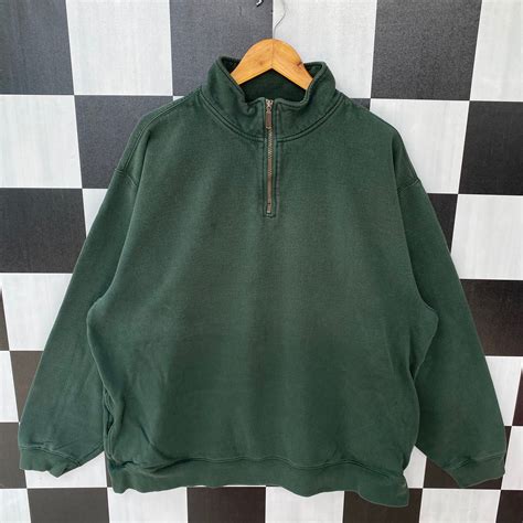 Vintage 90s Ll Bean Quarter Zip Sweatshirt Jumper Ll Bean Etsy