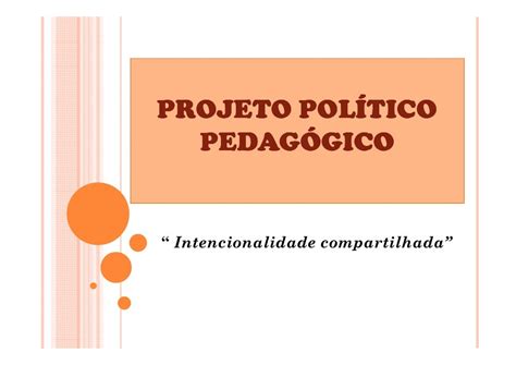 Projeto Político Pedagógico