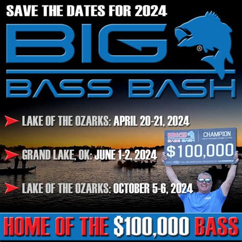 Big Bass Bash Lake Of The Ozarks Fall 2024 Calendar Billi Cherise