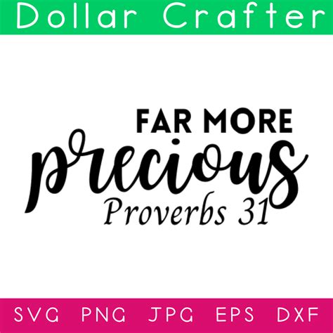 Far More Precious Svg Cut File Set For Cricut Or Silhouette ⋆ Dollar