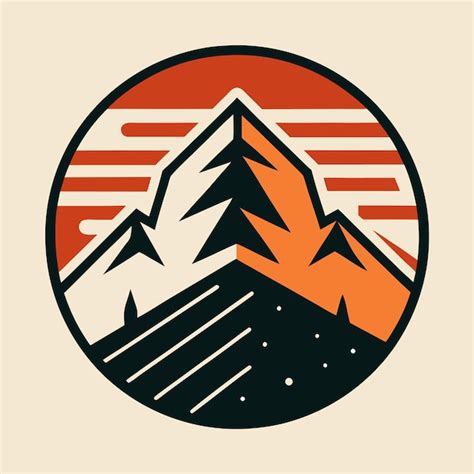 Retro Vintage Mountain Vector Design Premium Ai Generated Vector