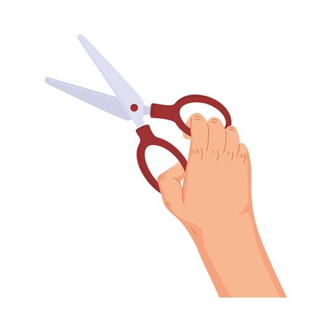 Hand With Scissors 4625976 Vector Art At Vecteezy