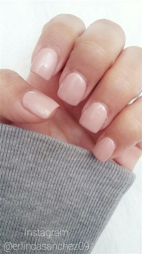 Short Nude Acrylic Nails Perfect For Spring Nails Springnails