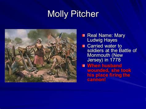 Molly Pitcher Quotes American Revolution Quotesgram