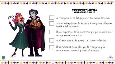 Estupendas Tarjetas De Comprensi N Lectora Halloween