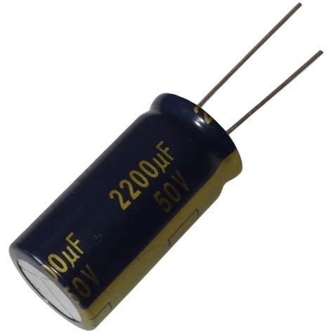 Aerzetix C14497 Condensateur chimique LOW ESR 2200µF 20 50V THT 105