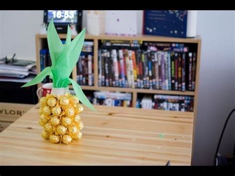 The Perfect Diy Pineapple Shaped Gift With Chocolate And Champagne