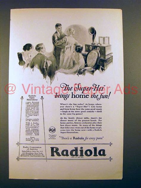 Rca Radiola Super Heterodyne Radio Ad The Fun