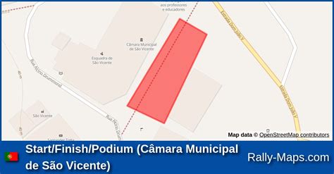 Start Finish Podium C Mara Municipal De S O Vicente Stage Map Rali