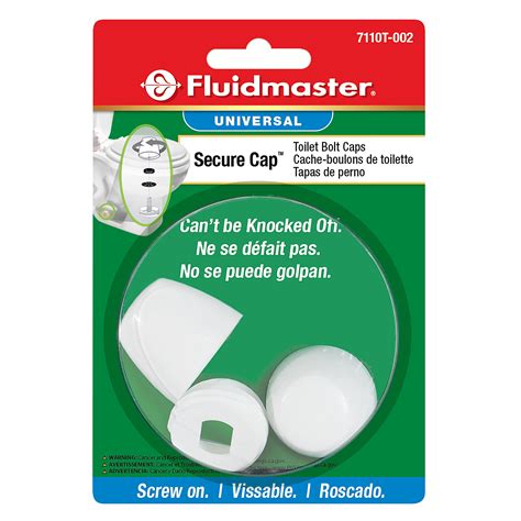 Fluidmaster Secure Cap Universal Toilet Bolt Caps White