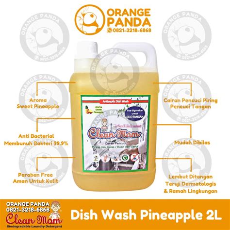 Jual Clean Mom Dish Wash Nanas Pineapple Liter Sabun Cuci Piring