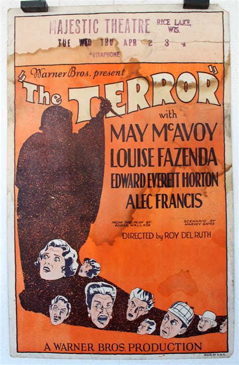 "THE TERROR" MOVIE POSTER - "THE TERROR" MOVIE POSTER