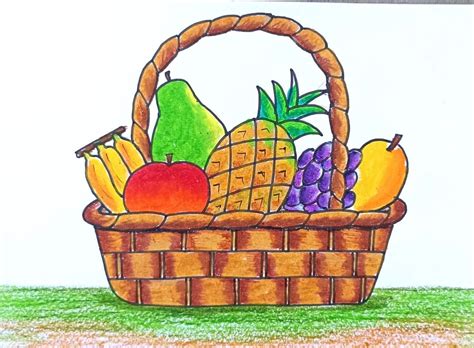 fruit basket drawing