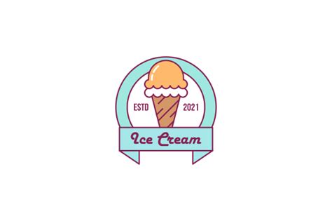 Ice Cream Shop Logo Template Gráfico Por Deemka Studio · Creative Fabrica