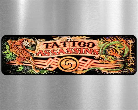 Tattoo Assassins Arcade Game Marquee 4x13 5 Metal Etsy