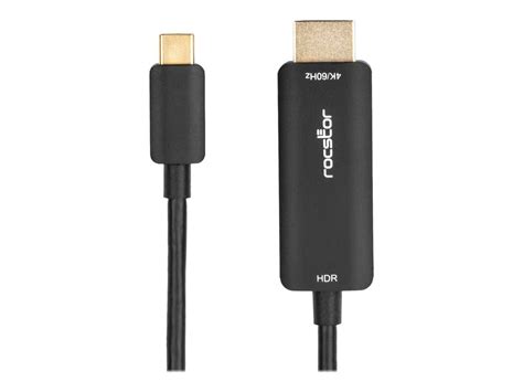 Rocstor 4k 60hz Premium Usb C To Hdmi M M Cable 6ft Y10c166 B2