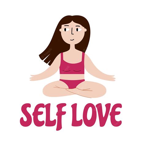 Premium Vector Self Love Card With Girl