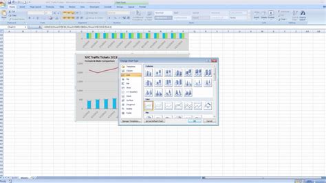 Changing For A Bar To A Line Graph In Excel Youtube