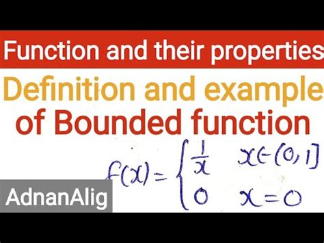 3 Definition Of Bounded Function Function And Their Properties