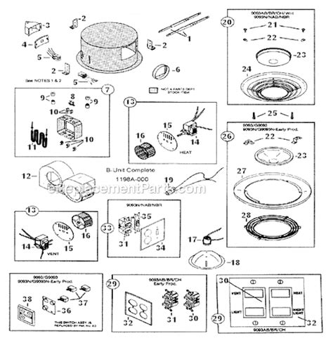 Nutone 9093n Parts List And Diagram