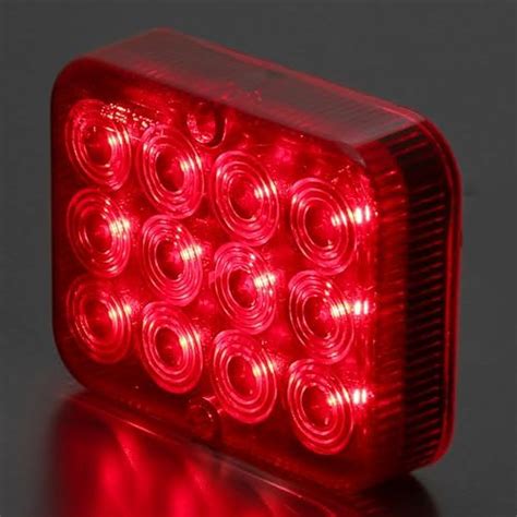 ETUKER Rear Fog Light LED 12V Waterproof ECE 1Pc Red Fog Lamp For