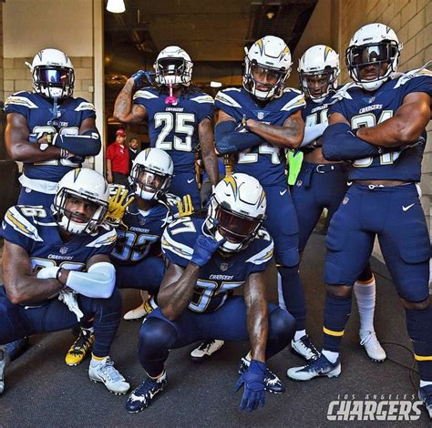 Los Angeles Chargers All Navy Blue Uniforms Chargers Football La Rams Football Nfl Football