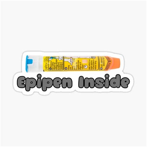 Epipen Inside Sticker Sticker For Sale By Tehilaash Redbubble