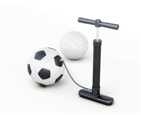 Hand Pump Balls White Background 3d Rendering Stock Illustrations 2