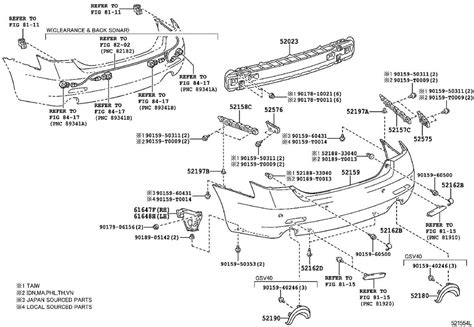 Exploring The Components Of A Toyota Camry Front Bumper An In Depth Diagram