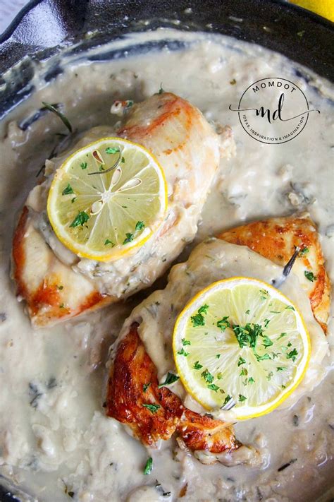 Creamy Lemon Chicken Recipe - Momdot.com