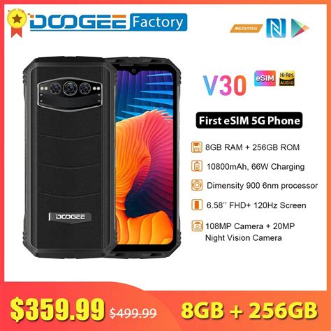 DOOGEE teléfono inteligente V Max 5G Original celular resistente de