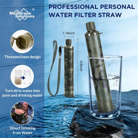 1 6 Pack Water Filter Straw Portable Personal Water Purification Filter