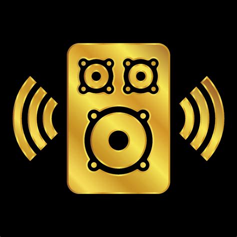 gold colored column speaker icon 28575319 Vector Art at Vecteezy