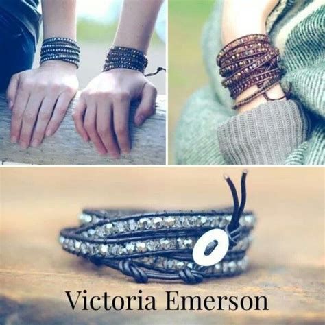 Victoria Emerson Wrap Bracelet Victoria Emerson Leather Beaded