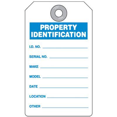 Property Identification Tag, Duro-Tag & Heavy Duty Plastic Tags | Emedco