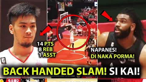 Back Handed Slam Dunk Si Kai Sotto Hiroshima Dragonflies Vs Nagoya