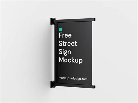 Free Wall Mounted Rectangle Sign Mockup Mockuptree