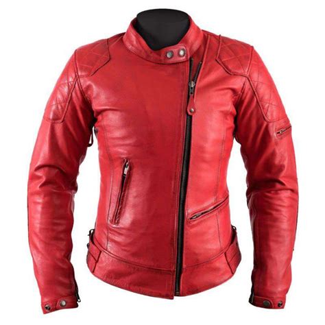 Blouson Moto Cuir Femme Helstons Ks Rag Rouge Ixtem Moto