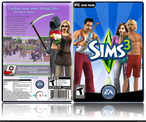 Sims 3 PC Box Art Cover by milkyoreo27