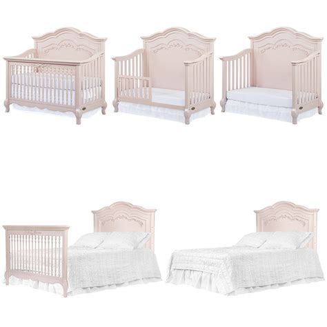 Evolur Aurora 5 In 1 Convertible Crib Dusty Rose Cribs