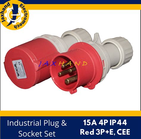 Industrial Plug Socket Set A P Ip Red P E Cee Male Female