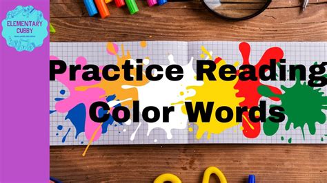 Practice Reading Color Words In English Youtube