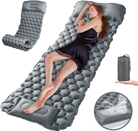 Zodight Matelas de Camping avec Pompe à Pied 200cm Ultra Léger Matelas