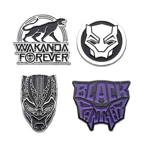 Marvel Black Panther Collectors Pin Badges 4 Pack Beyond Toys