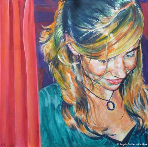 A Painting Of A Woman With Blonde Hair