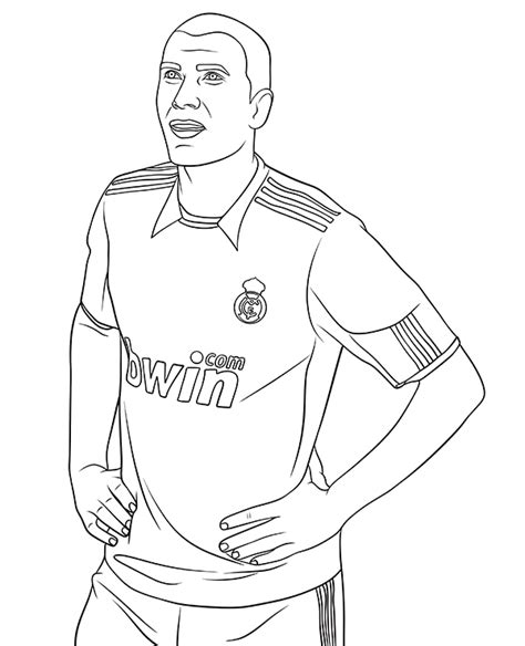 Zin Dine Zidane Coloring Page Real Madrid