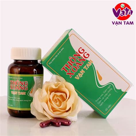 Hỗ Trợ Giảm Triệu Chứng Bệnh Xoang Mũi ThÔng Xoang VẠn Tam Hộp 1 Lọ 60 Viên